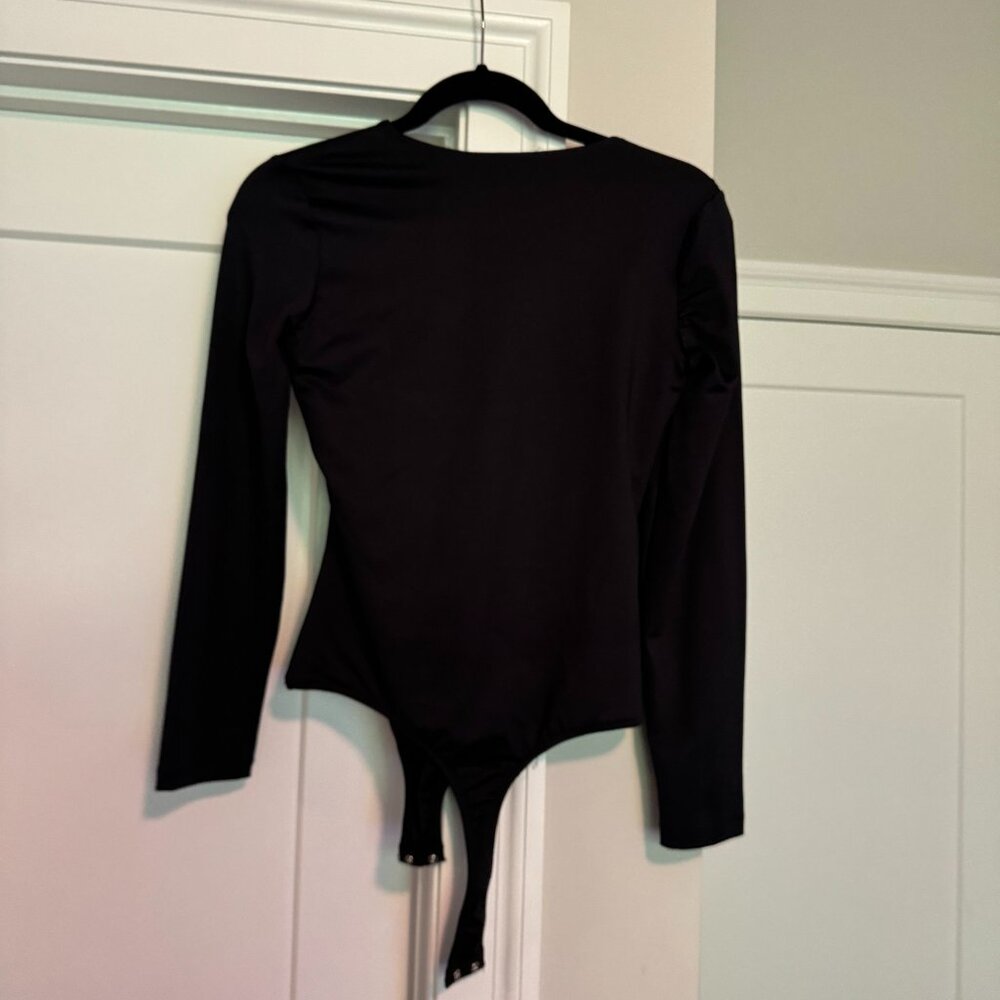 Aqua, Large, Black bodysuit